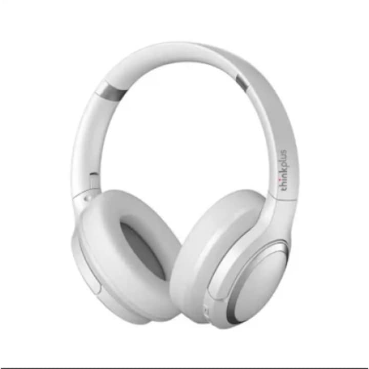 Безжични слушалки On Ear, Lenovo TH40, микрофон, сгъваем, бас стерео, бял