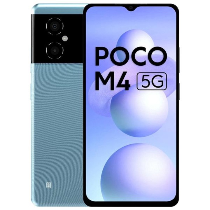 Xiaomi POCO M4 5G Mobiltelefon, 64 GB, 4 GB RAM, Dual-SIM, kék