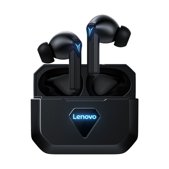 Безжични слушалки, Lenovo GM6, Bluetooth 5.0, Намаляване на шума, игри, Стерео, Черни