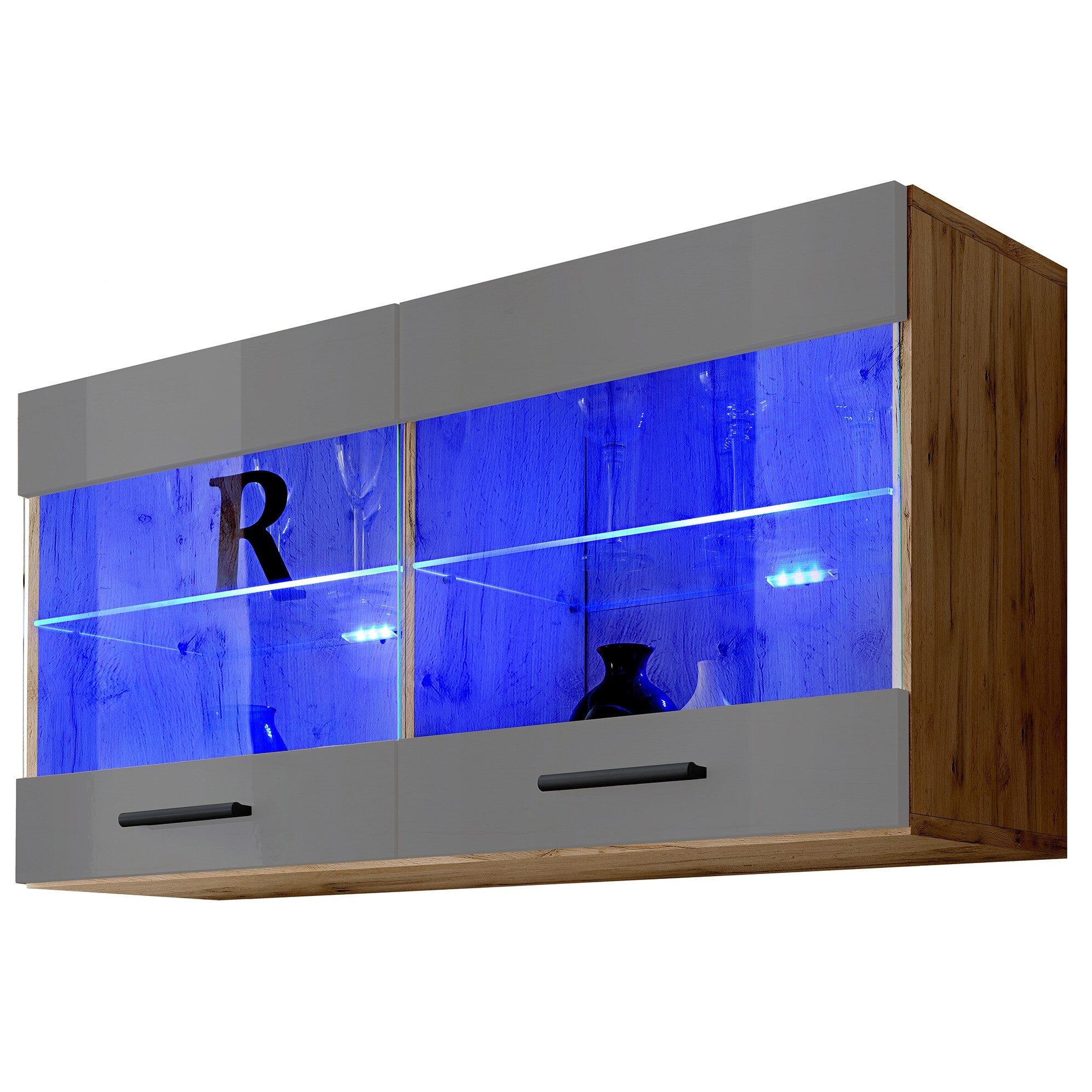 Vitrina T25, Extreme Furniture, PAL melaminat, 100 x 50 x 30 cm, LED