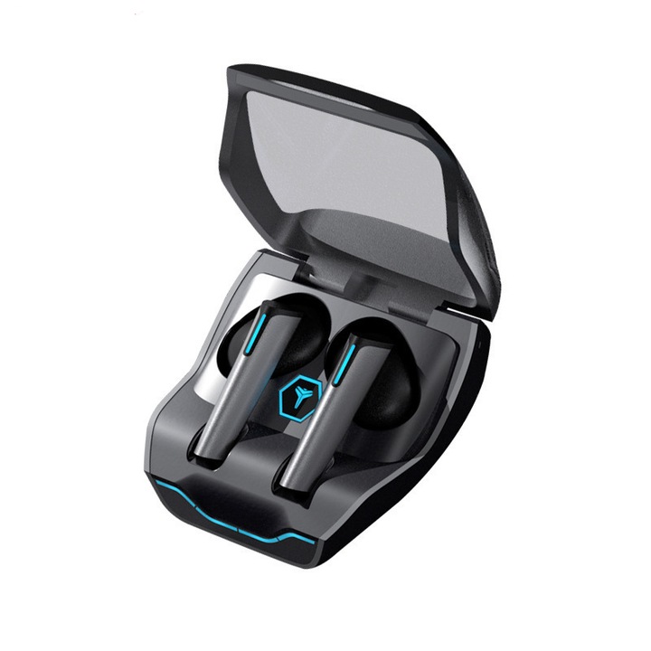 Безжични слушалки, Lenovo XG02, Bluetooth 5.0, Намаляване на шума, Водоустойчиви, Игри, Черни