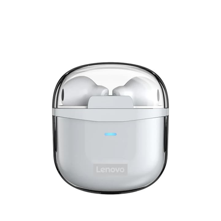 Безжични слушалки, Lenovo XT96, Bluetooth 5.1, Спорт, Шумопотискане, Бели