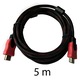Cablu High-Speed HDMI v1.4, 5m, plug-plug, 4K, 3D, negru rosu