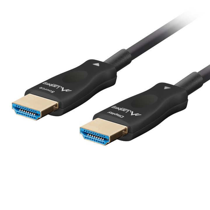 Кабел, Кабел, Lanberg HDMI M/M v2.1 cable 50m optical black aoc