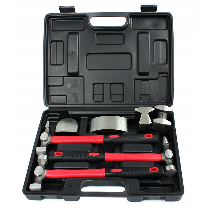 Set ciocane si nicovala de indreptat caroserie auto, 7 piese