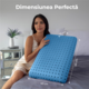 Perna Ortopedica Elindor® Memory Foam Pillow pentru Gat, Suport Cervical Ergonomic, Spuma cu Memorie Anatomica, Hipoalergenica, cu Gel, Husa Detasabila Respirabila, Ideal pentru Dormit, Ajuta la Spondiloza Cervicala, 60x40x13 cm, Alb