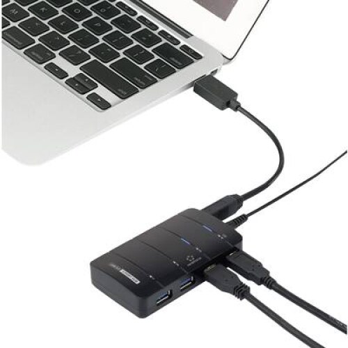 RSHTECH Hub USB 3.0/USB C Alimentato a 4 Porte, Alluminio Hub USB con
