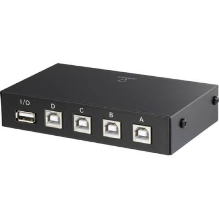 Суич Renkforce, 4-портов, механичен, USB 2.0