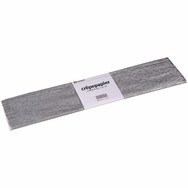 Set de 10 buc hartie creponata argintie, Heutink