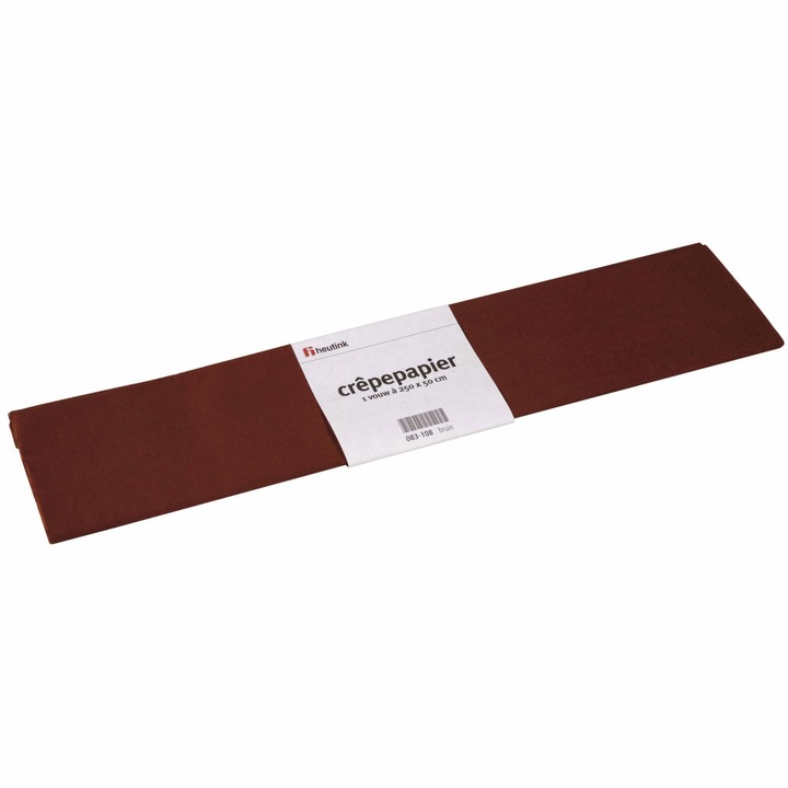 Set de 10 buc hartie creponata maronie, Heutink