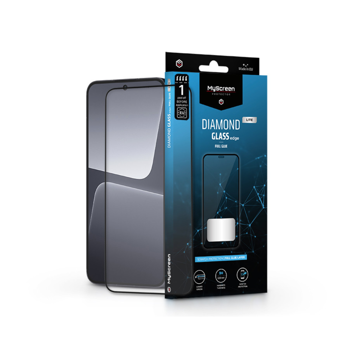 Xiaomi 13 edzett üveg képernyővédő fólia - MyScreen Protector Diamond Glass LiteEdge2.5D Full Glue - fekete