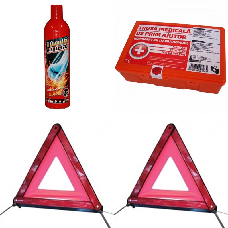 Kit siguranta auto obligatoriu 1 trusa prim ajutor tip 