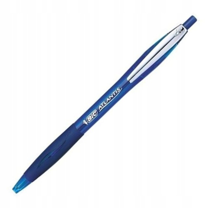 Химикалка, Bic, С бутон, Синя