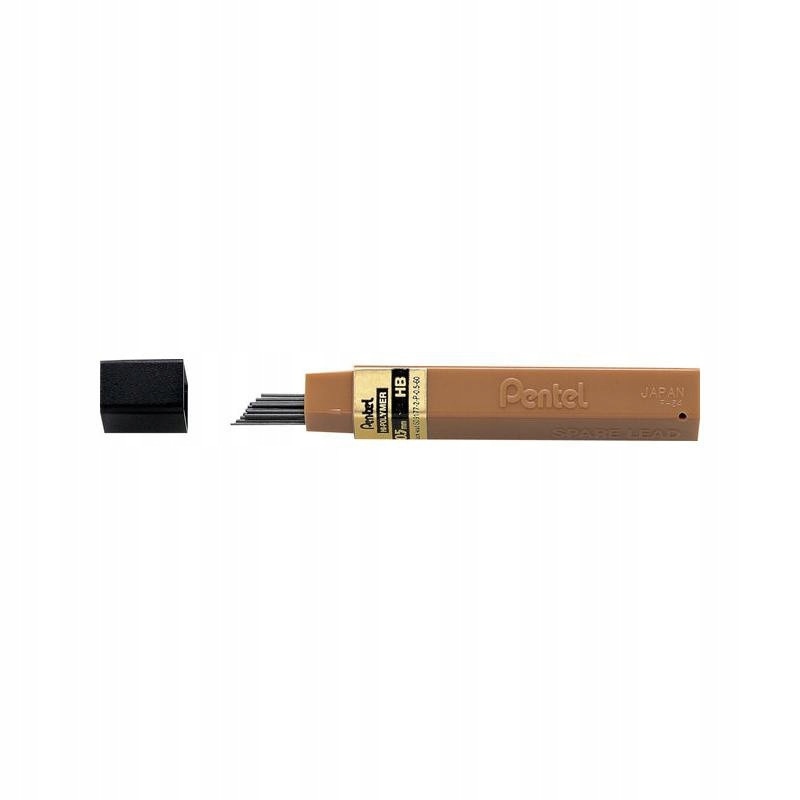 Pentel Ain Mine Di Ricambio Per Portamine 0,5 Mm, Durezza 2H, Confezione Da 12 Tubetti, Resistenti E Scorrevoli