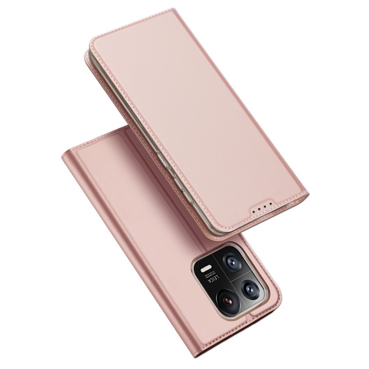RMPACK Husa pentru notebook Xiaomi 13 Pro magnetica DUX DUCIS Skin Pro Series Stand Up Card Holder Rose Gold