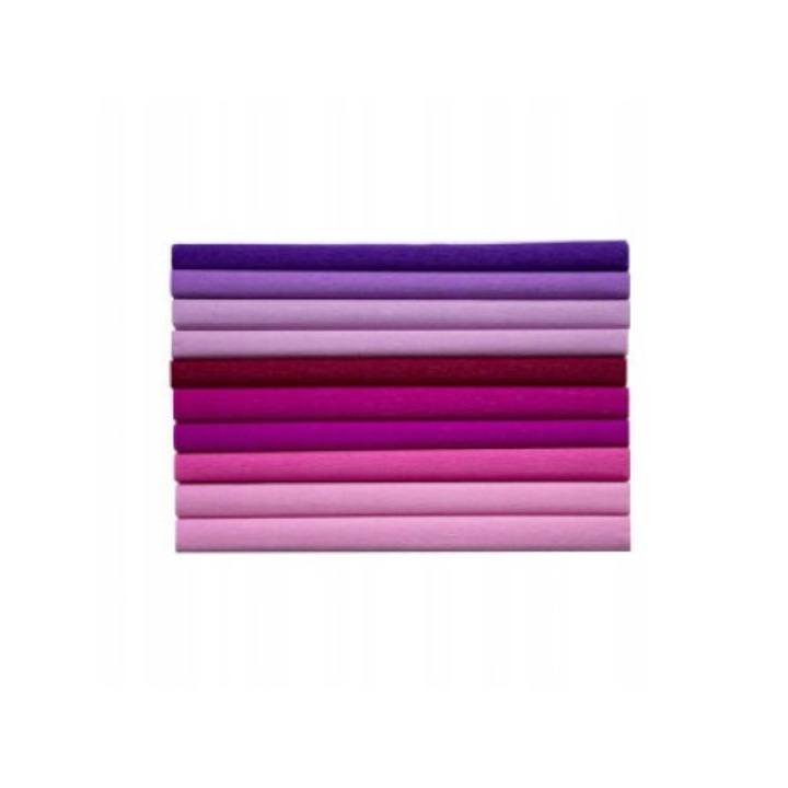 Krepp papír, Happy Color, 10 tekercs, többszínű