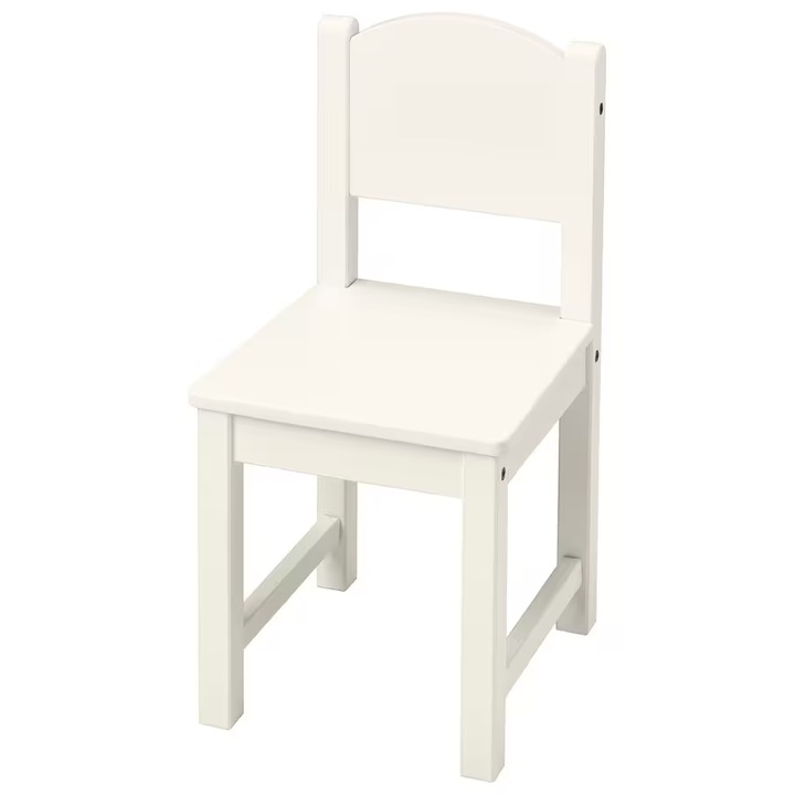 Gyerekszobába való szék, fehér, MDF, beltéri/kültéri