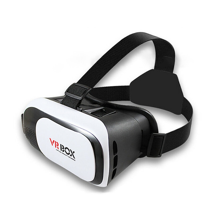 Ochelari VR 3D Smartphone 3.5-6.3", Cu Bluetooth Telecomanda, Android, iOS, 90°, Alb