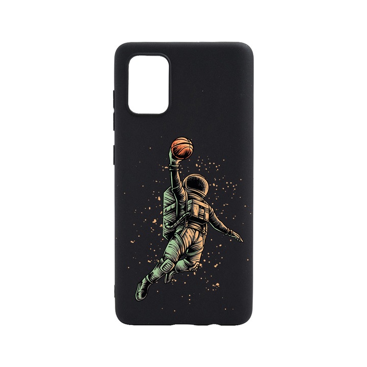 BestCase Slim Szilikon 0.8MM telefontok, Samsung Galaxy S10 Lite / Galaxy A91, Astronaut Basketball, B 1003