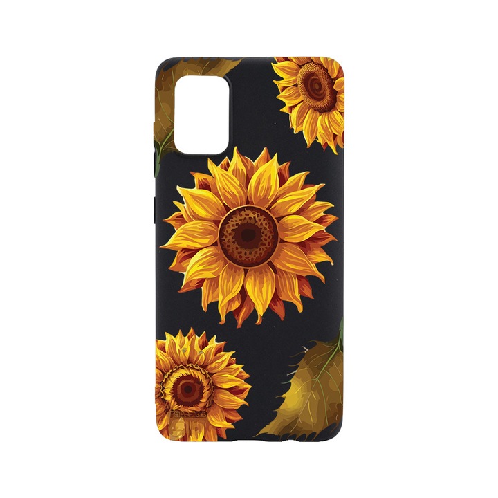 Husa BestCase® Slim SIlicon 0.8MM, Compatibila Cu Samsung Galaxy A72, Sun Flower, Rezistenta la uzura, B 1070