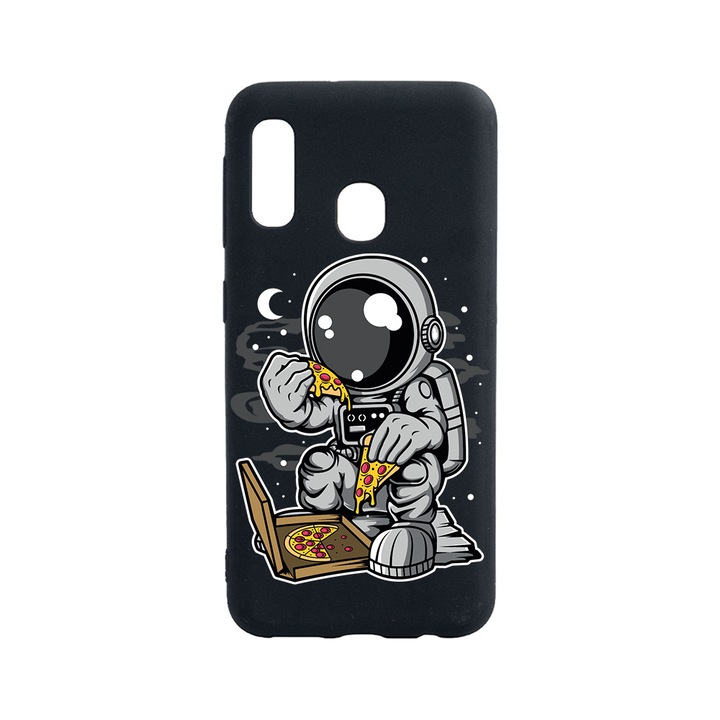 Husa BestCase® Slim SIlicon 0.8MM, Compatibila Cu Huawei P30 Lite, Astronaut Pizza, Rezistenta la uzura, B 1004