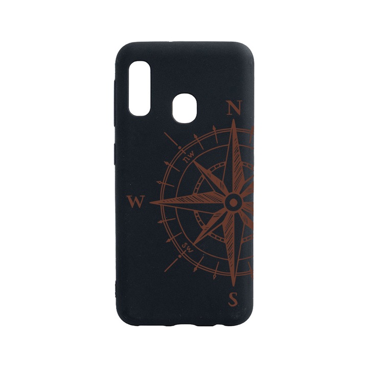 Силиконов калъф BestCase за Huawei P30 Lite, Compass, 0.8MM Slim, Black Silicon Series, B 971