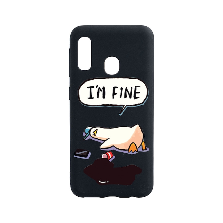 BestCase Slim Szilikon 0.8MM telefontok, Huawei P30 Lite, Duck Life - I'm Fine, B 963