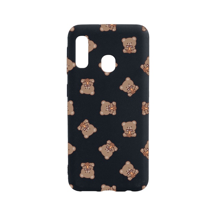 BestCase Slim Szilikon 0.8MM telefontok, Huawei P30 Lite, Teddy Bear Pattern, B 974