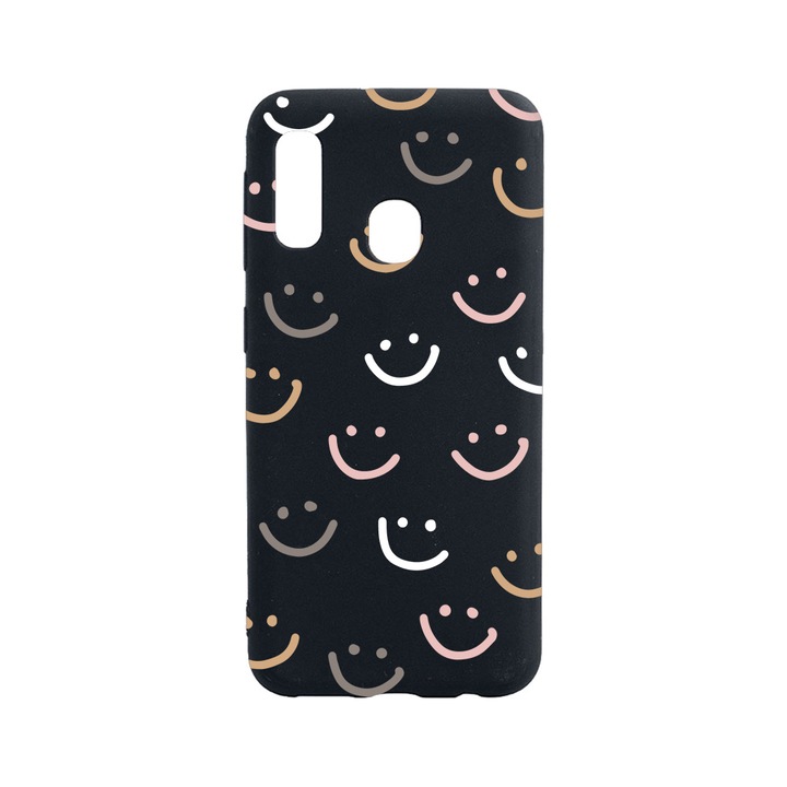 Силиконов калъф BestCase за Huawei P30 Lite, Smile Please, 0.8MM Slim, Black Silicon Series, B 985