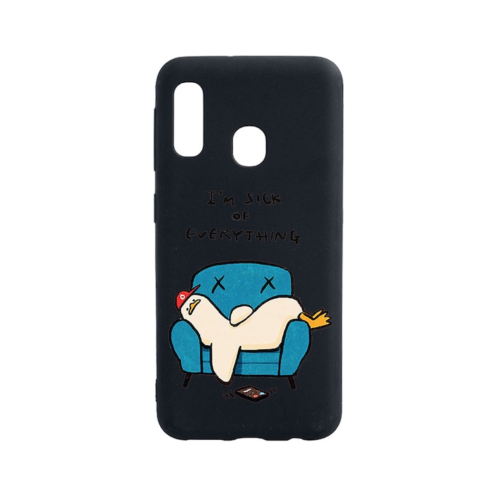 BestCase Slim Szilikon 0.8MM telefontok, Huawei P30 Lite, I'm Sick Of Everything, B 1017
