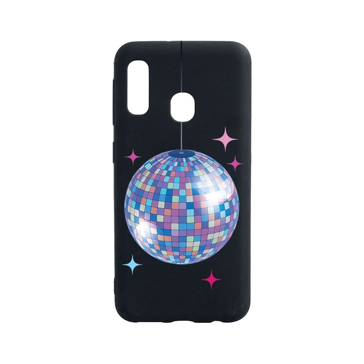 BestCase Slim Szilikon 0.8MM telefontok, Huawei P30 Lite, Disco Ball, B 1006