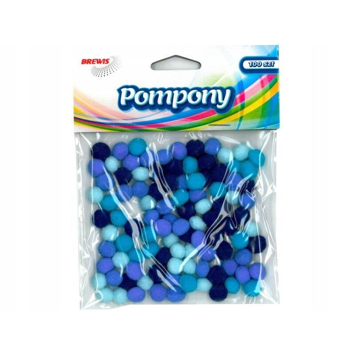 DEKORATÍV KÉK POMPOMBOK GYERMEKEKNEK