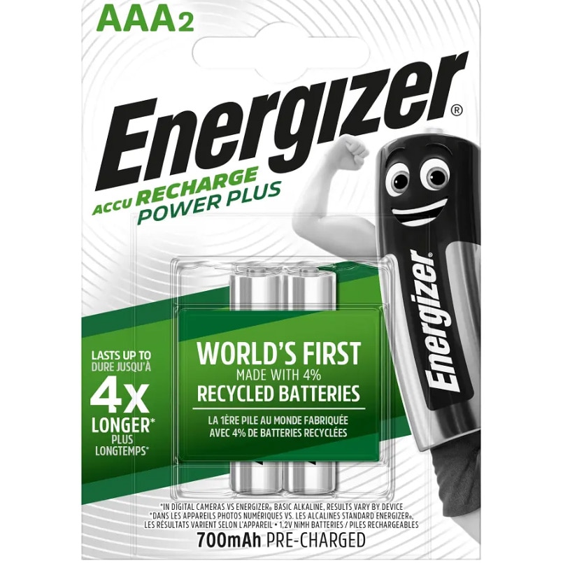 Acumulatori reincarcabili Energizer Power Plus AAA 700 mAh, 2 buc