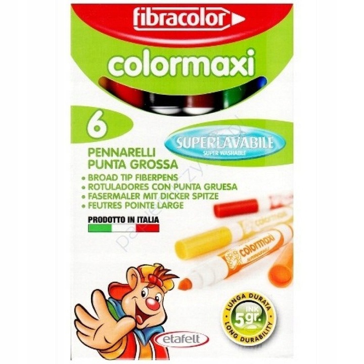 Флумастери Fibracolor, 6 бр
