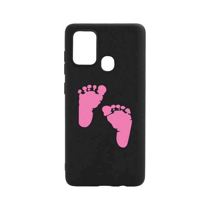 Силиконов калъф BestCase за Realme C25s / 7i Global, Girl Feet Print, 0.8MM Slim, Black Silicon Series, B 961