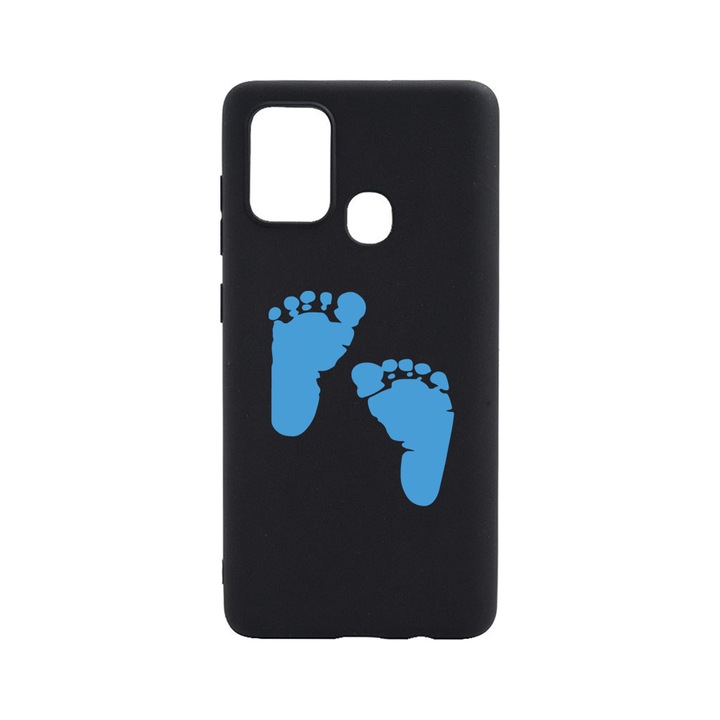 Силиконов калъф BestCase за Realme C25s / 7i Global, Boy Feet Print, 0.8MM Slim, Black Silicon Series, B 960