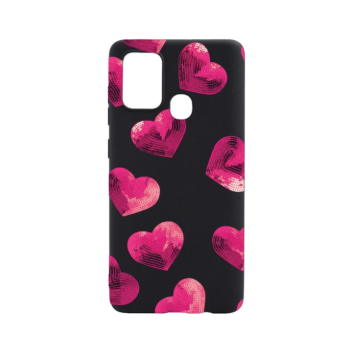BestCase Slim Szilikon 0.8MM telefontok, Realme C25s / 7i Global, Heart Pattern, B 987
