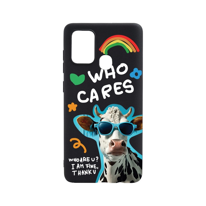 BestCase Slim Szilikon 0.8MM telefontok, Realme C25s / 7i Global, Cool Cow - Who Cares?, B 975
