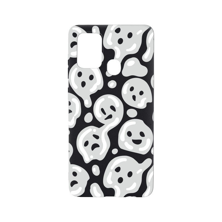 BestCase Slim Szilikon 0.8MM telefontok, Realme C25s / 7i Global, Gray Acid Smiley, B 1000