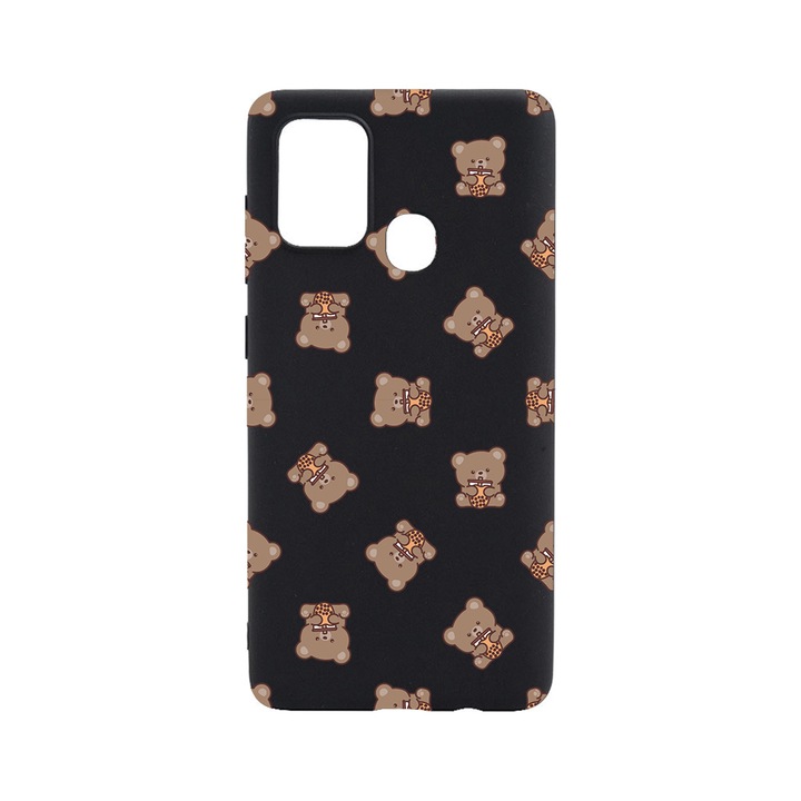 BestCase Slim Szilikon 0.8MM telefontok, Realme C25s / 7i Global, Teddy Bear Pattern, B 974