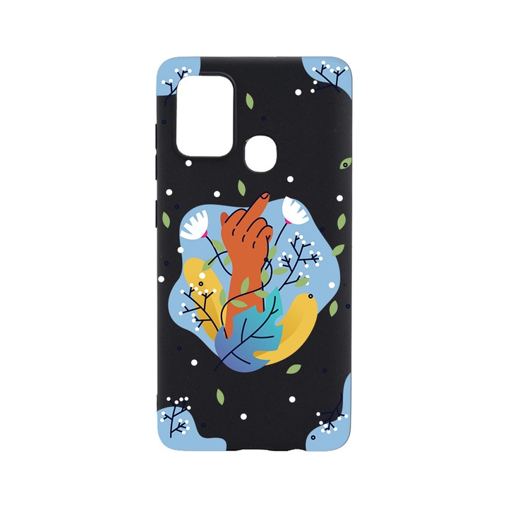 BestCase Slim Szilikon 0.8MM telefontok, Realme C25s / 7i Global, Flowers FCK, B 1020