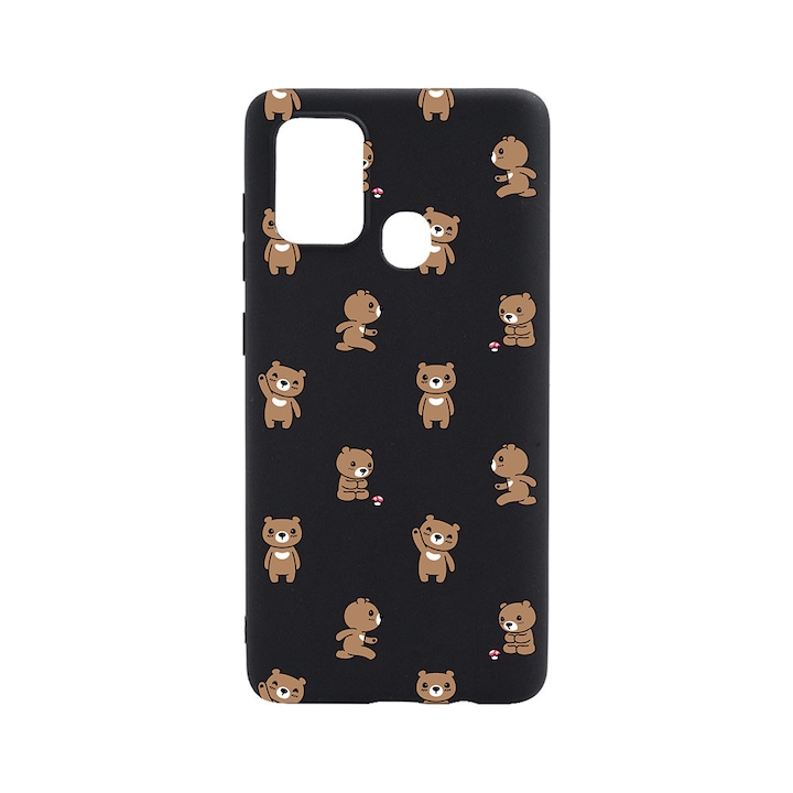 BestCase Slim Szilikon 0.8MM telefontok, Realme C25s / 7i Global, Teddy Bear Pattern, B 970