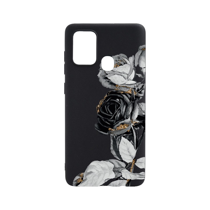 BestCase Slim Szilikon 0.8MM telefontok, Realme C25s / 7i Global, Black Rose, B 990