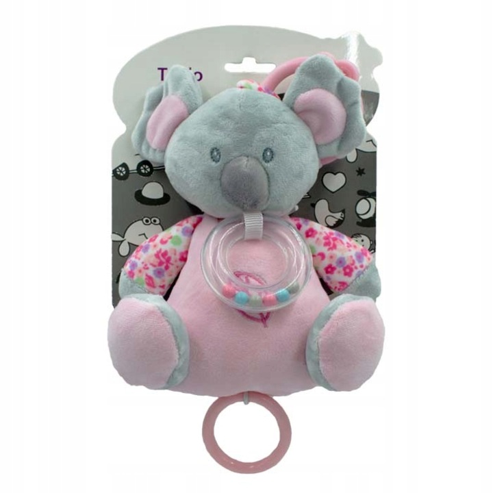 Zenés játék babáknak, Tulilo, Plus, Koala, 18 cm, Pink