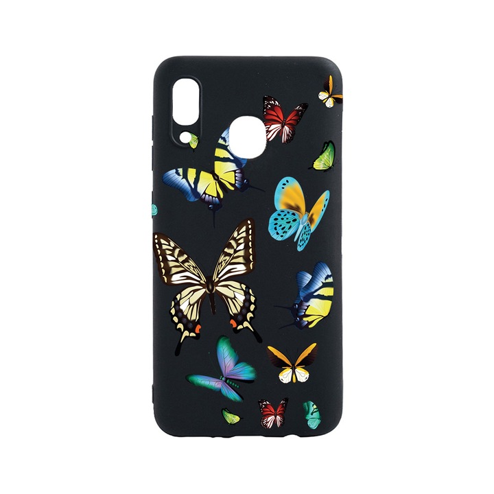 BestCase Slim Szilikon 0.8MM telefontok, Huawei P Smart (2019), Beautiful Color Butterflies, B 992
