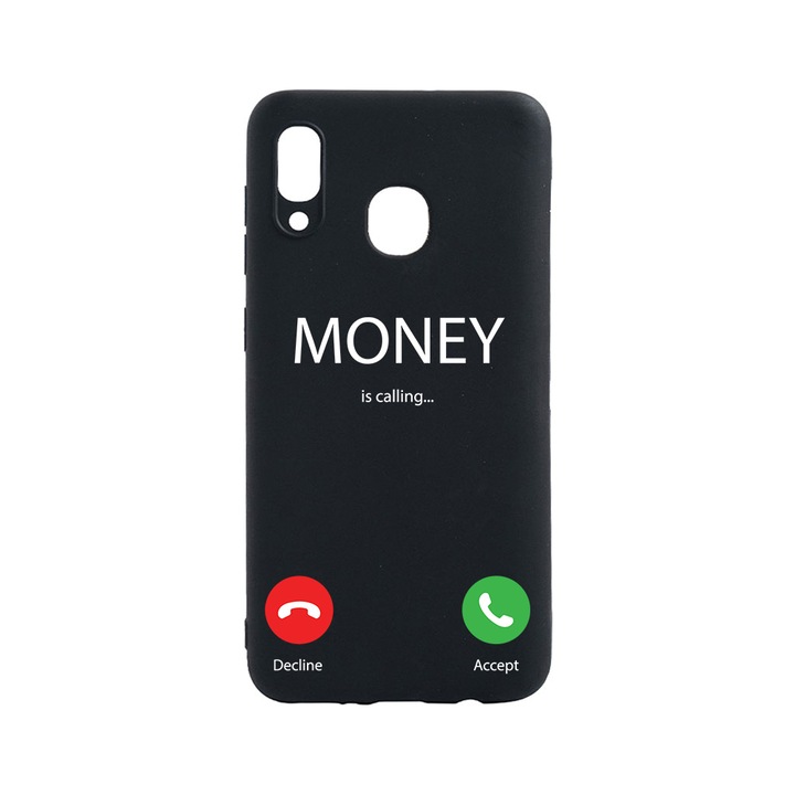Husa BestCase® Slim SIlicon 0.8MM, Compatibila Cu Huawei P Smart (2019), Money Is Calling, Rezistenta la uzura, B 986