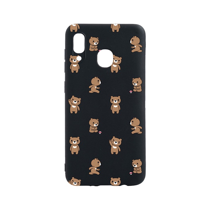 BestCase Slim Szilikon 0.8MM telefontok, Huawei P20 Lite, Teddy Bear Pattern, B 970