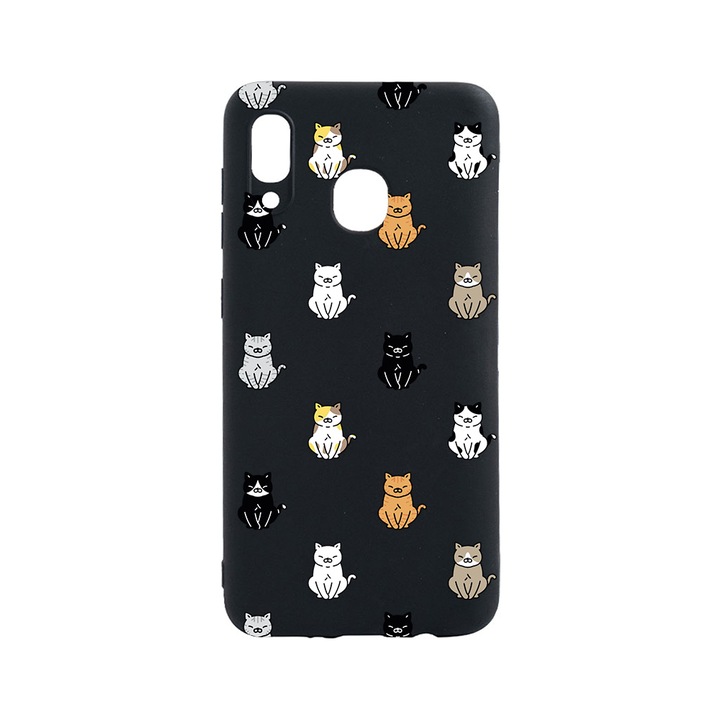 BestCase Slim Szilikon 0.8MM telefontok, Huawei P20 Lite, Cat Pattern, B 1027