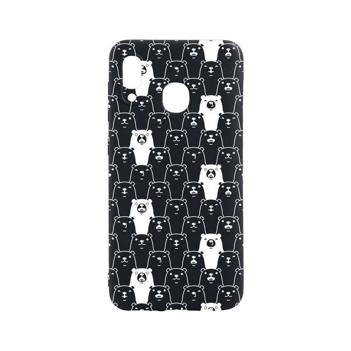 Husa BestCase® Slim SIlicon 0.8MM, Compatibila Cu Samsung Galaxy A40, Teddy Bear Pattern, Rezistenta la uzura, B 1028