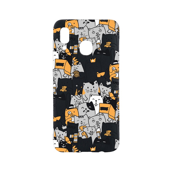 BestCase Slim Szilikon 0.8MM telefontok, Huawei P20 Lite, Cat Pattern, B 1030
